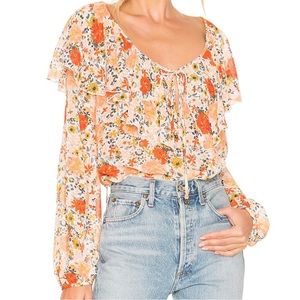 Free People Say It To Me Bodysuit in Ivory Combo